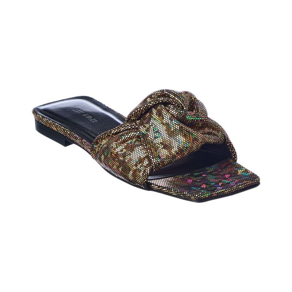 By Far Lima Disco Leather Sandal, Gold